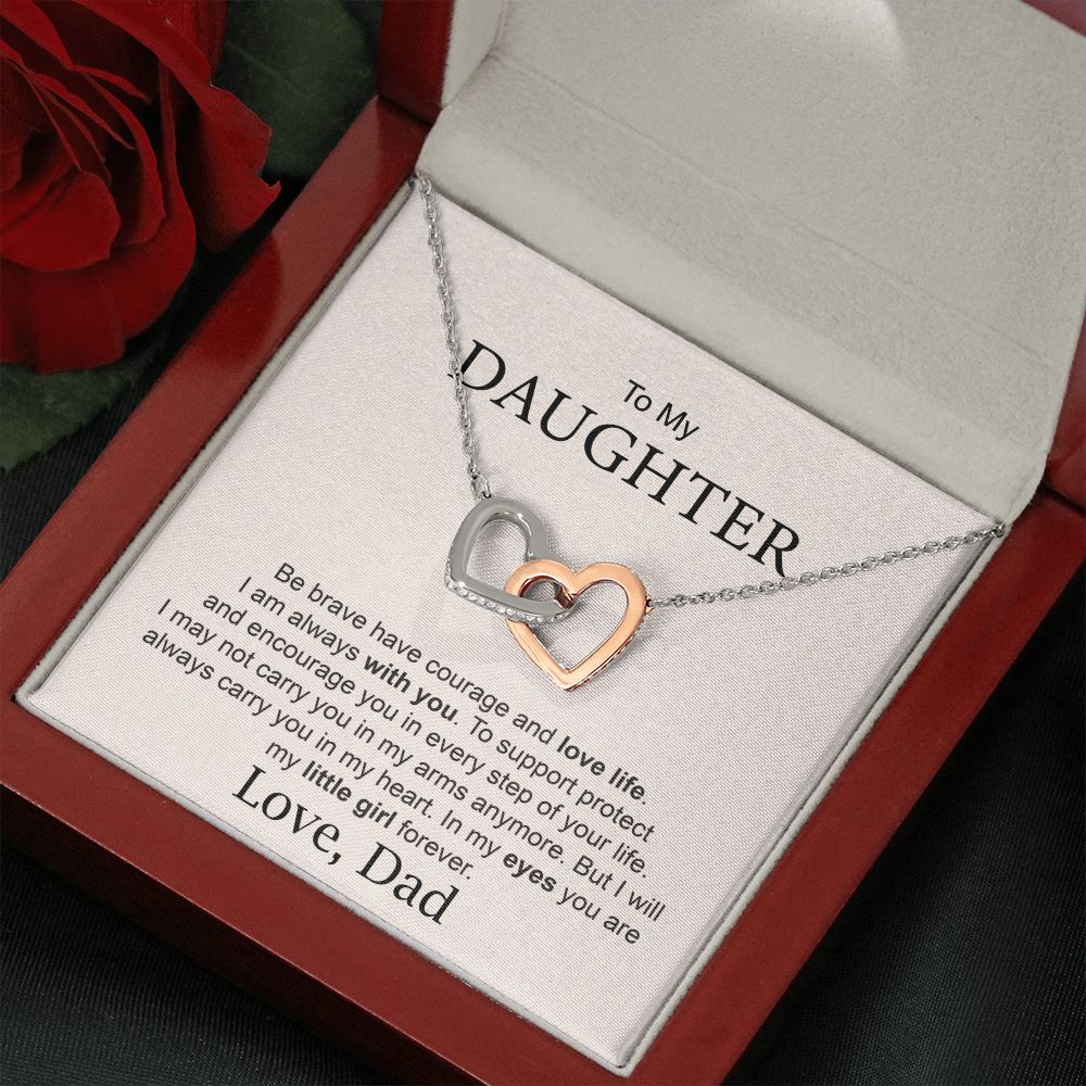 Daughter Necklace from Dad with Encouraging Message