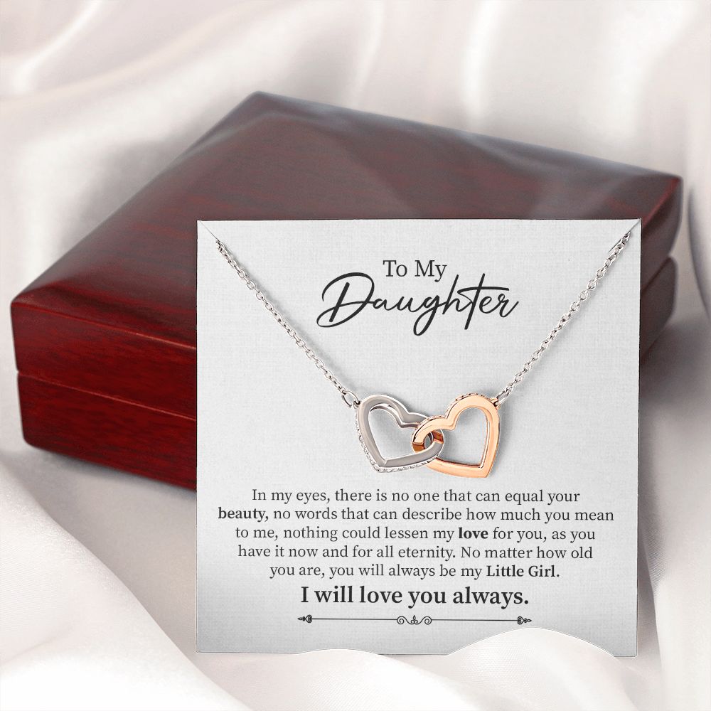 Daughter Necklace from Parents with Loving Message Card