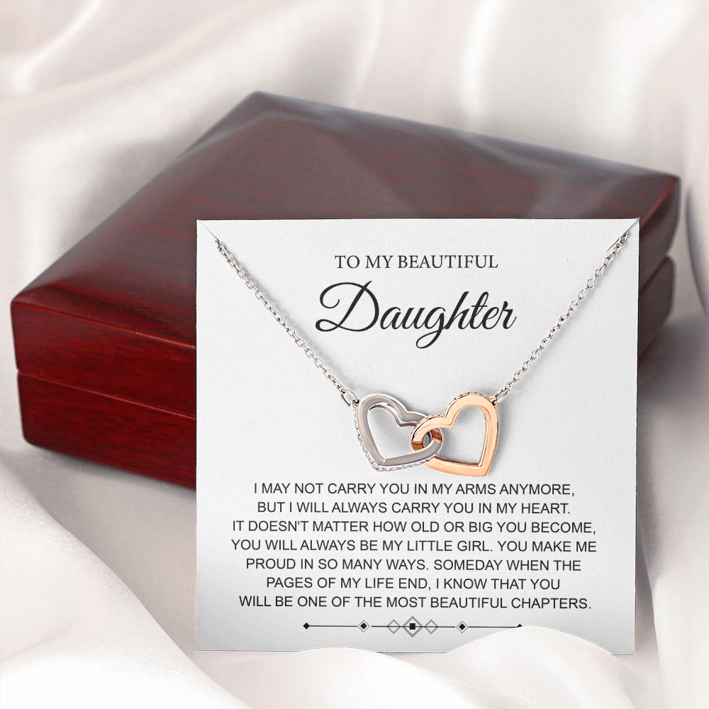 Daughter Necklace from Mom with Heartfelt Message