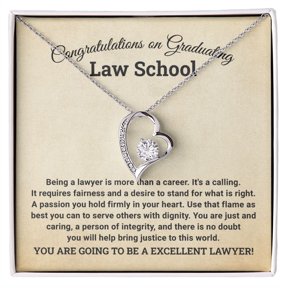 Bravo, Legal Eagle! Celebratory Necklace to Law School Graduation Achievement