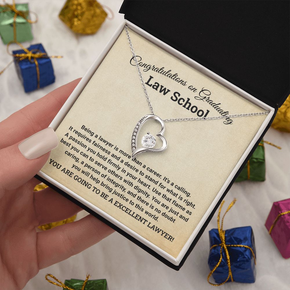 Bravo, Legal Eagle! Celebratory Necklace to Law School Graduation Achievement