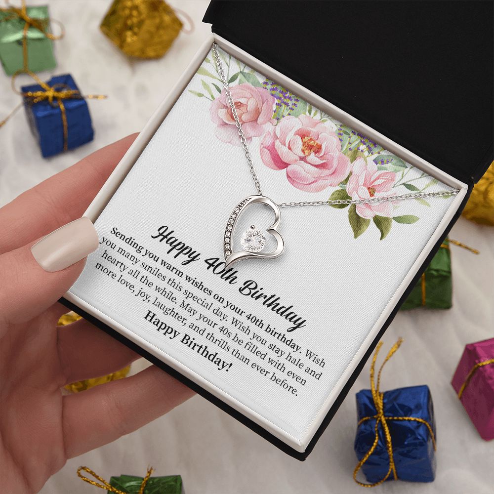 Cheers to 40 Years: Radiant Celebratory Necklace for a Joyous 40th Birthday