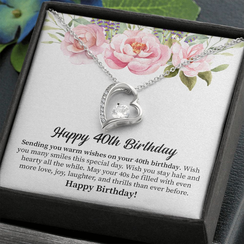 Cheers to 40 Years: Radiant Celebratory Necklace for a Joyous 40th Birthday