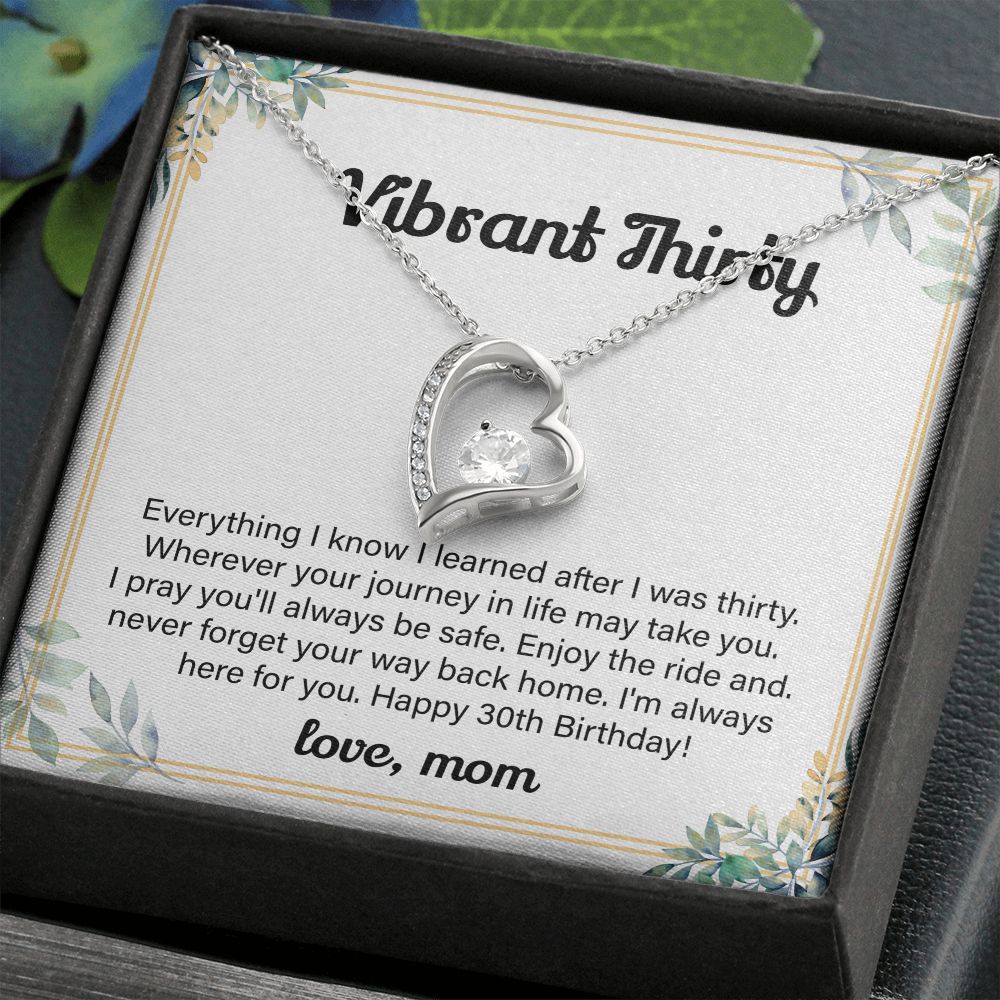 30th Birthday Necklace Gift for Daughter from Mom