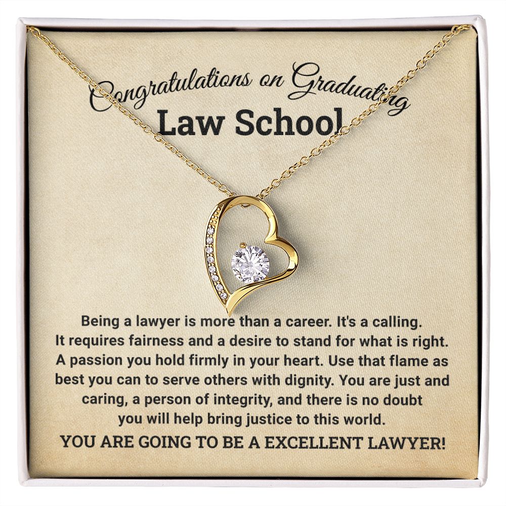 Bravo, Legal Eagle! Celebratory Necklace to Law School Graduation Achievement