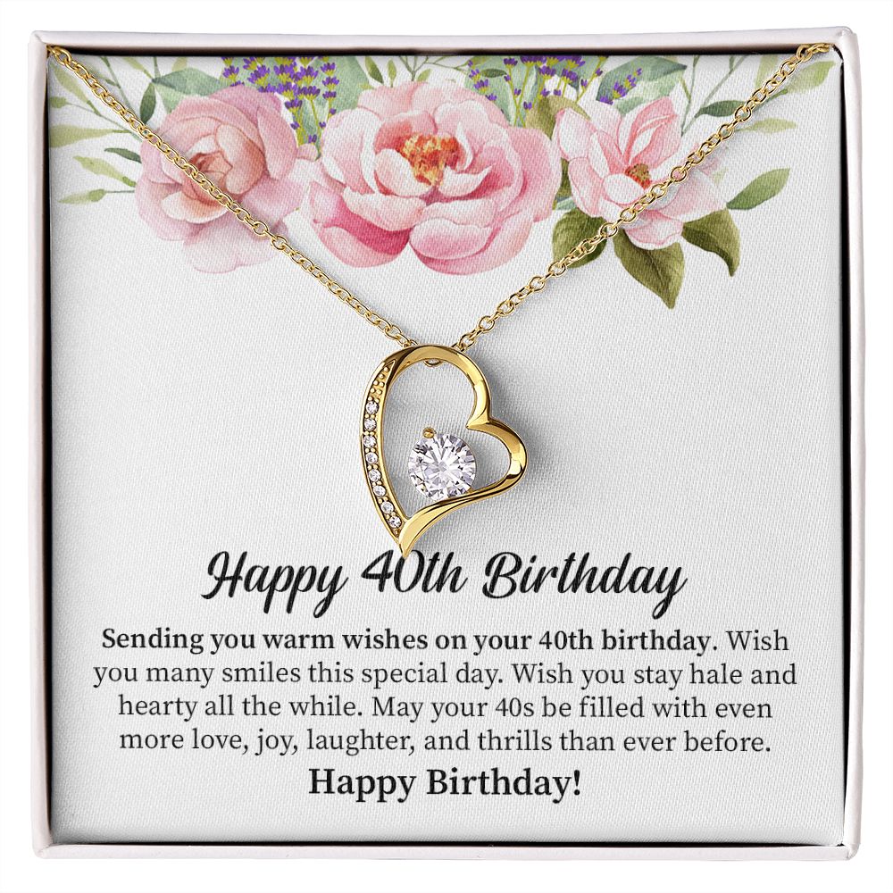 Cheers to 40 Years: Radiant Celebratory Necklace for a Joyous 40th Birthday