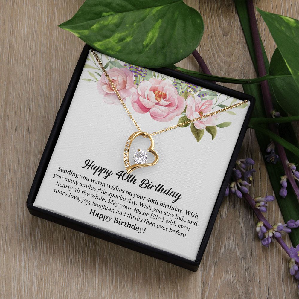 Cheers to 40 Years: Radiant Celebratory Necklace for a Joyous 40th Birthday