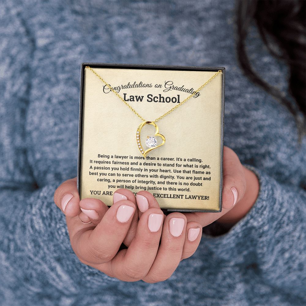 Bravo, Legal Eagle! Celebratory Necklace to Law School Graduation Achievement