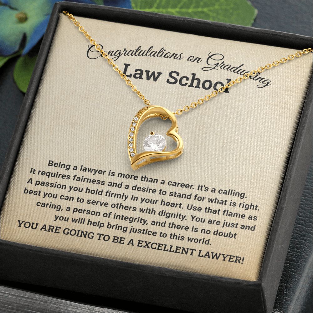 Bravo, Legal Eagle! Celebratory Necklace to Law School Graduation Achievement