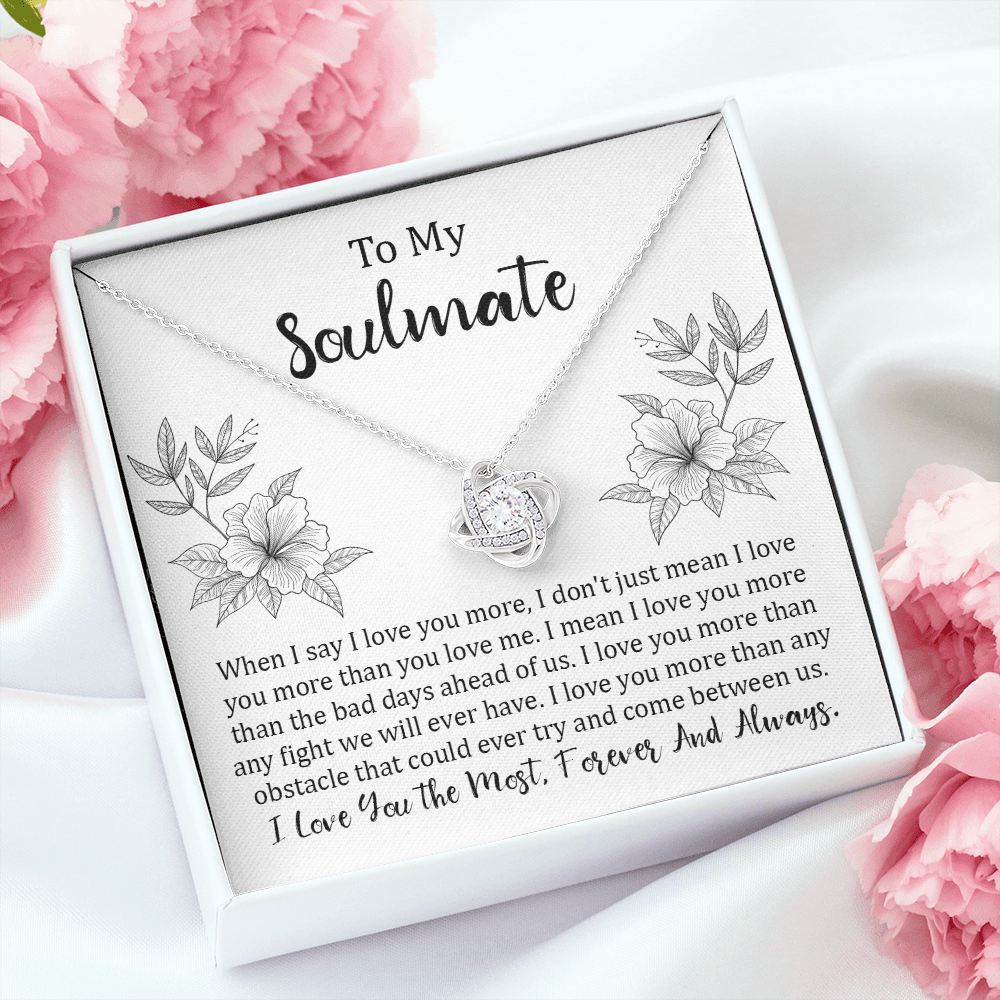 Soulmate Gift Necklace with Sentimental Message Card