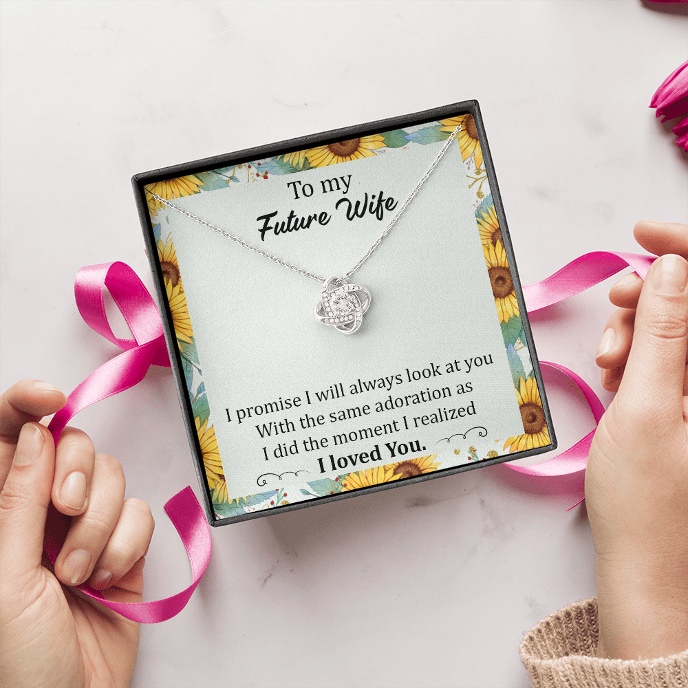 Future Wife Necklace Gift from Fiancé with Romantic Message Card