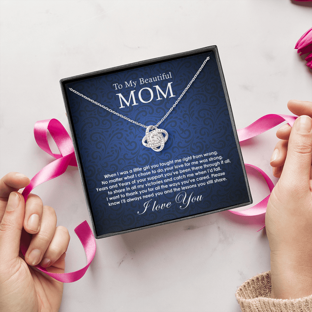 Necklace Gift For Mom From Daughter With Message Card
