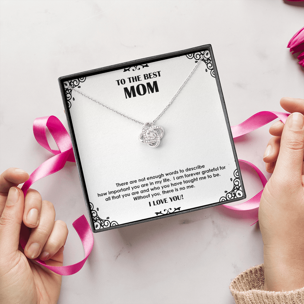 Necklace Gift for Mom from Son or Daughter – To the Best Mom Message Card