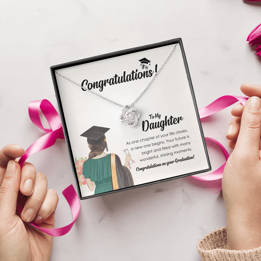 Graduation Necklace Gift for Daughter With Message Card