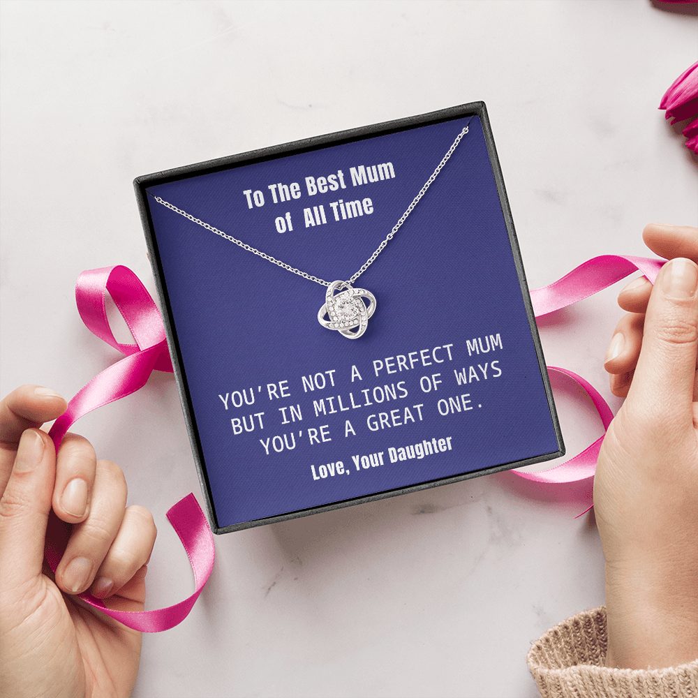 Best Mum Necklace Gift from Daughter with Honest and Loving Message Card