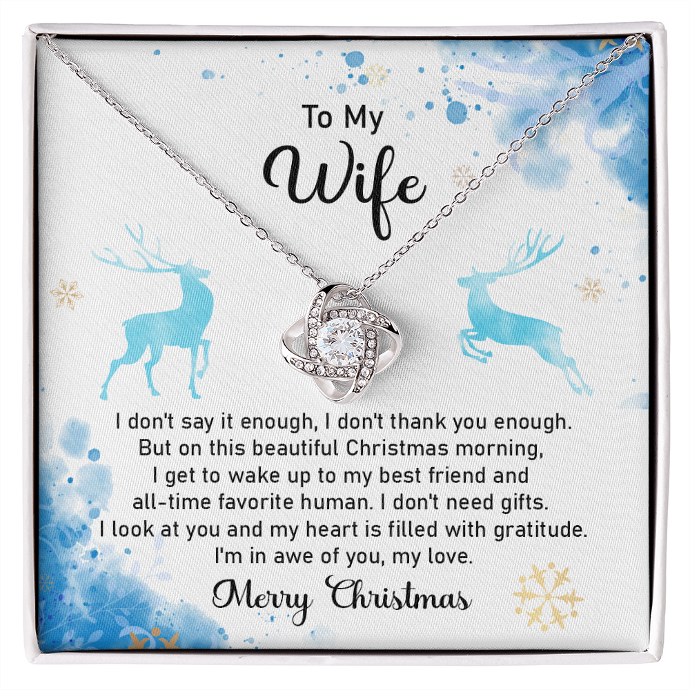 Christmas Necklace Gift for Wife from Husband With Message Card
