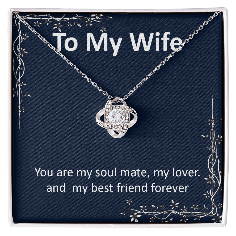 To My Wife Necklace From Husband With Message card