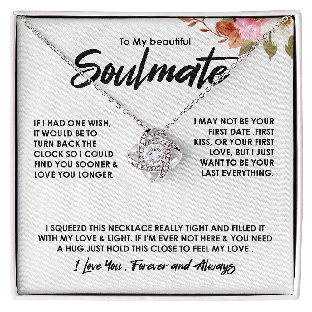 To My Soulmate Necklace Gift for Her With Message card