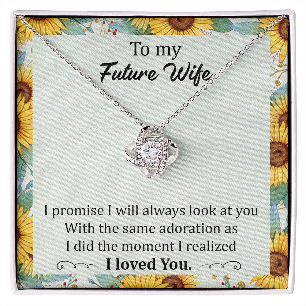 Future Wife Necklace Gift from Fiancé with Romantic Message Card