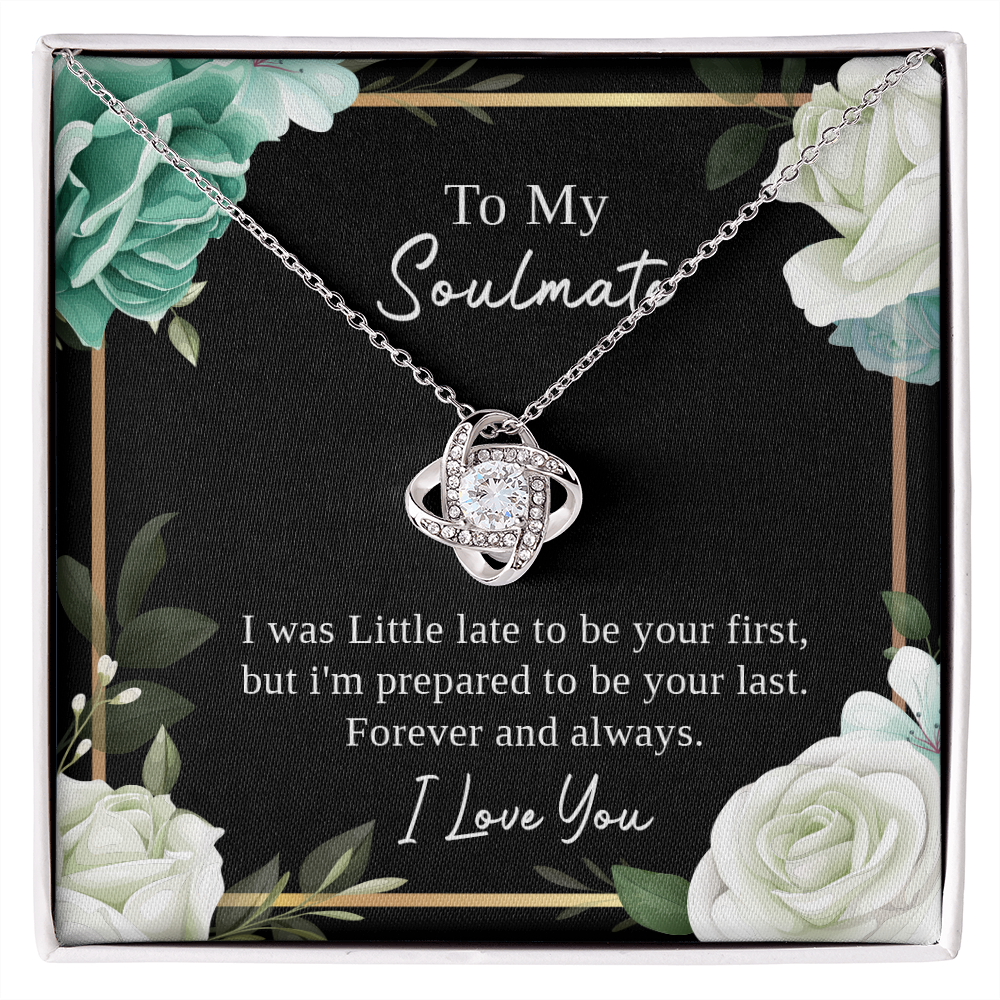 Soulmate Necklace Gift for Her from Husband or Partner with Romantic Message Card