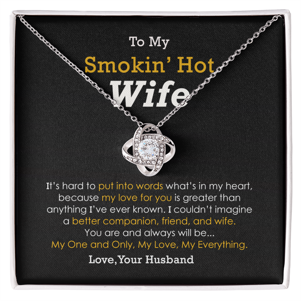 Smokin’ Hot Wife Necklace Gift From Husband With Message card