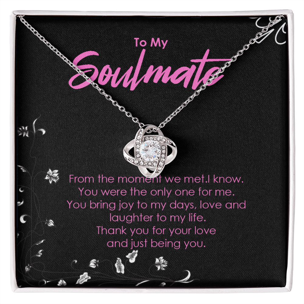 To My Soulmate Necklace – Joy, Love & Laughter Gift From Husband