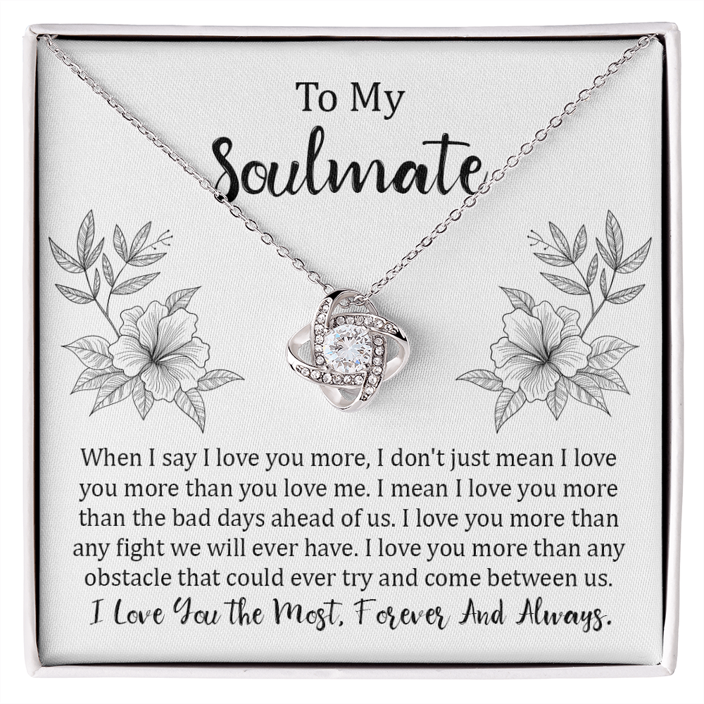 Soulmate Gift Necklace with Sentimental Message Card