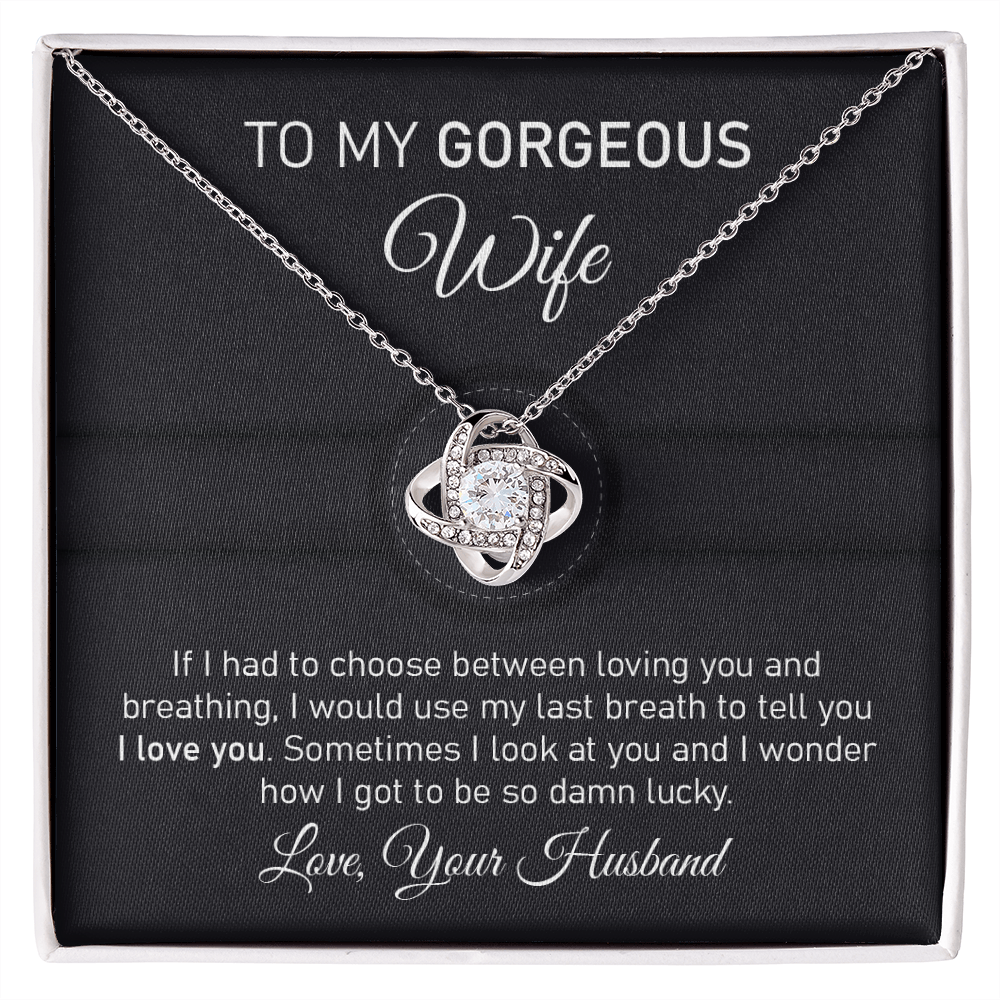 To My Gorgeous Wife Necklace Gift from Husband
