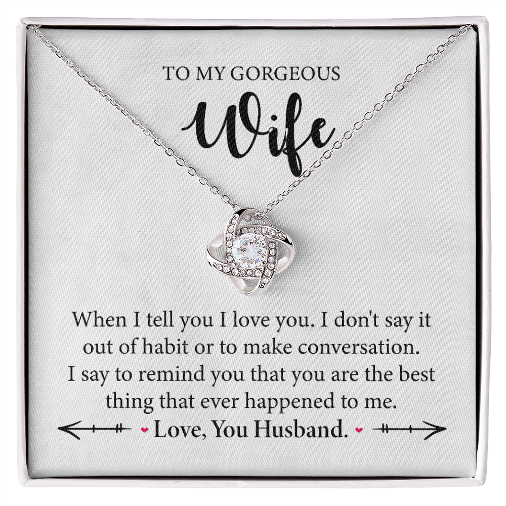 To My Gorgeous Wife Necklace From Husband