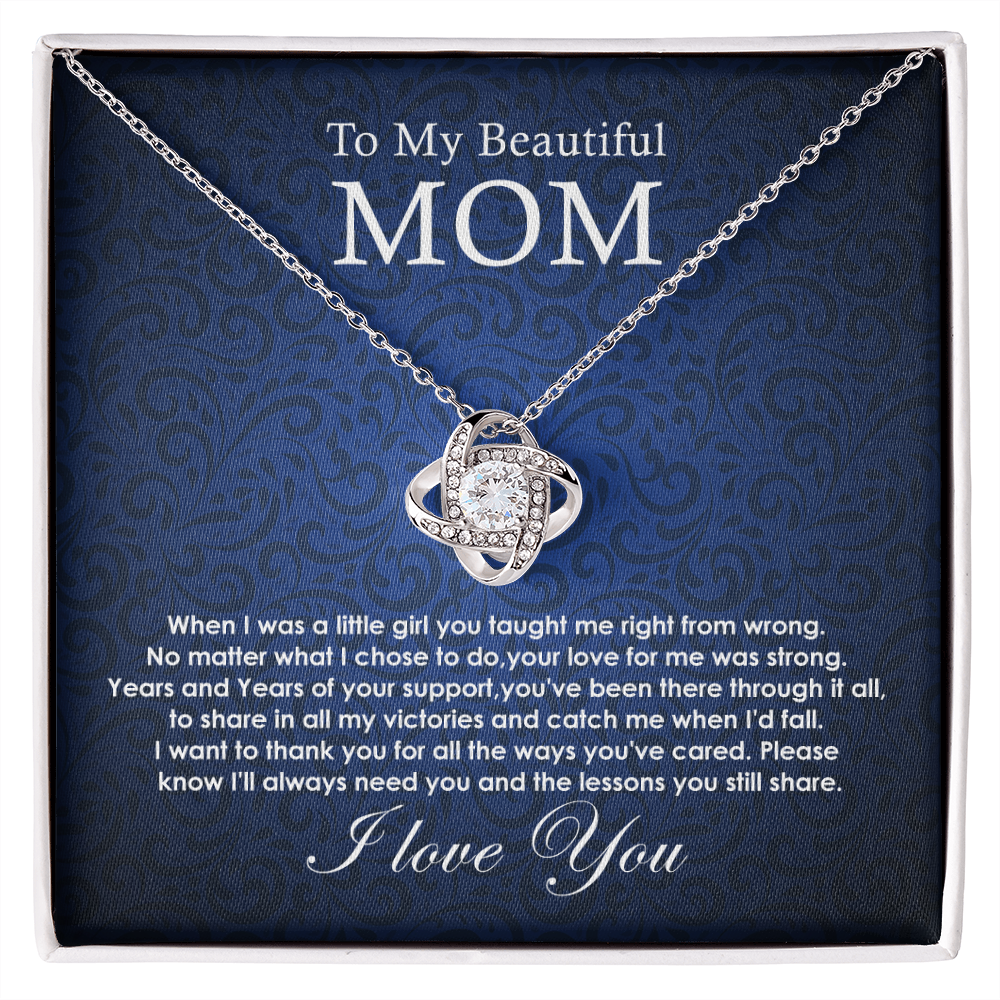 Necklace Gift For Mom From Daughter With Message Card