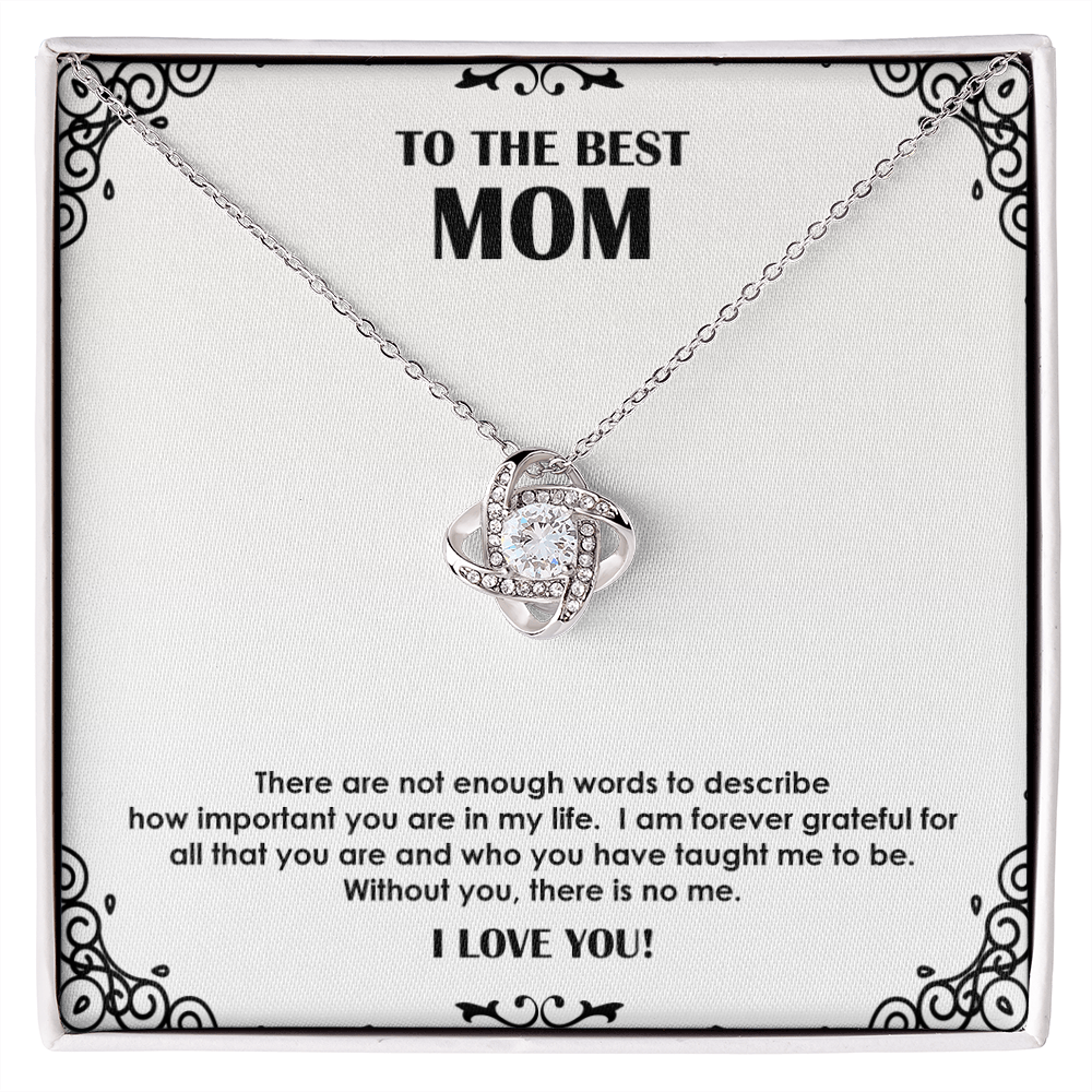 Necklace Gift for Mom from Son or Daughter – To the Best Mom Message Card