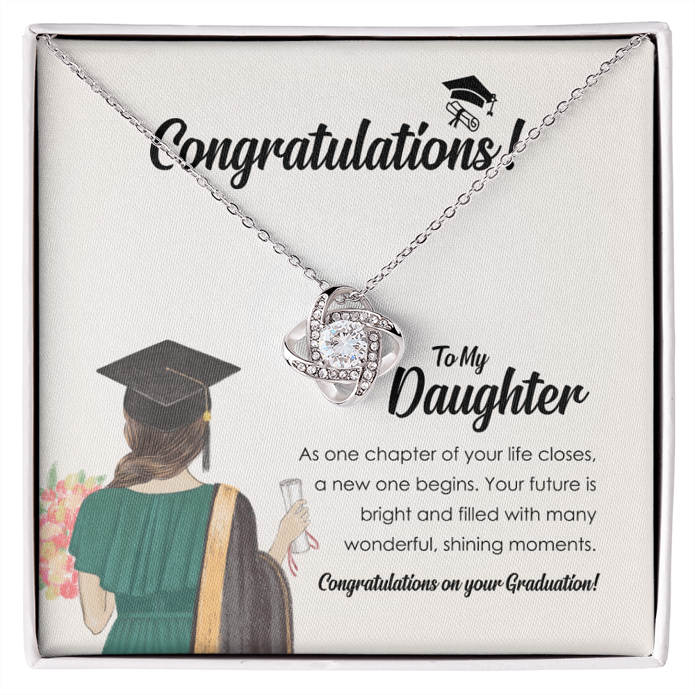 Graduation Necklace Gift for Daughter With Message Card