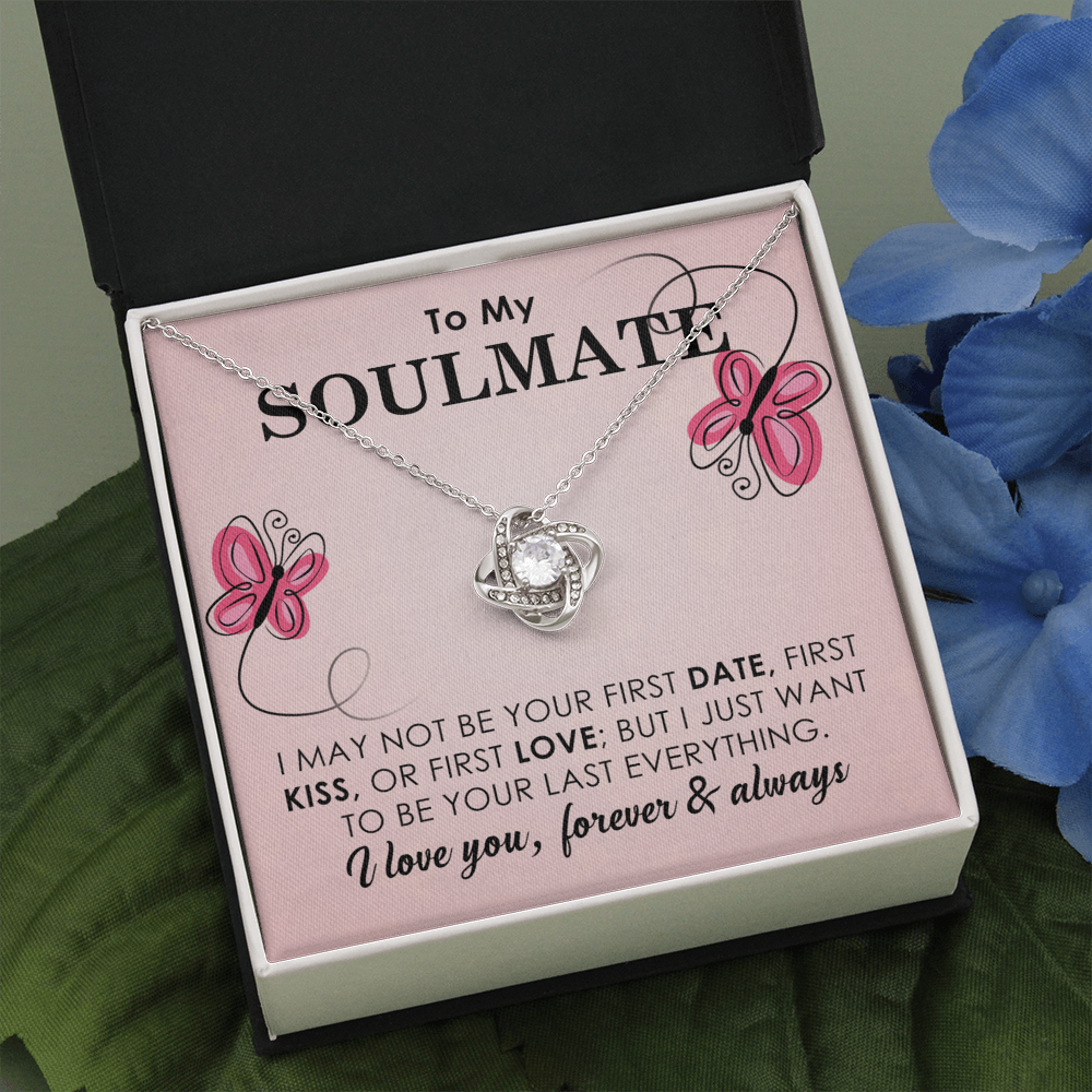 To My Soulmate Necklace Gift with Butterfly Theme
