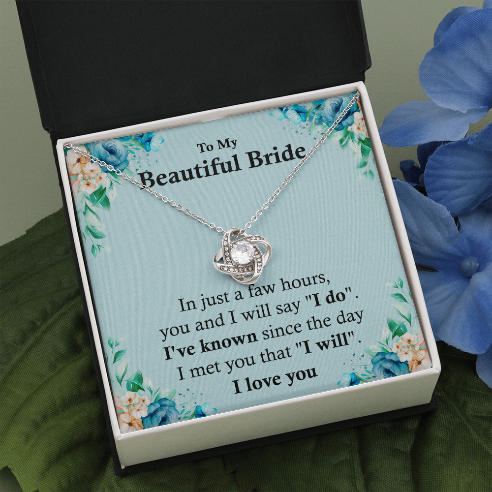 Beautiful Bride Gift Necklace From Groom on Wedding Day