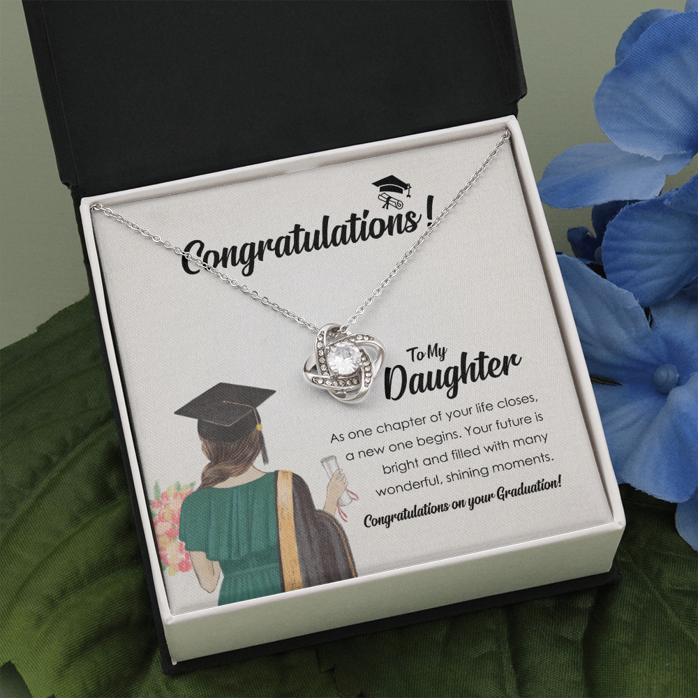 Graduation Necklace Gift for Daughter With Message Card