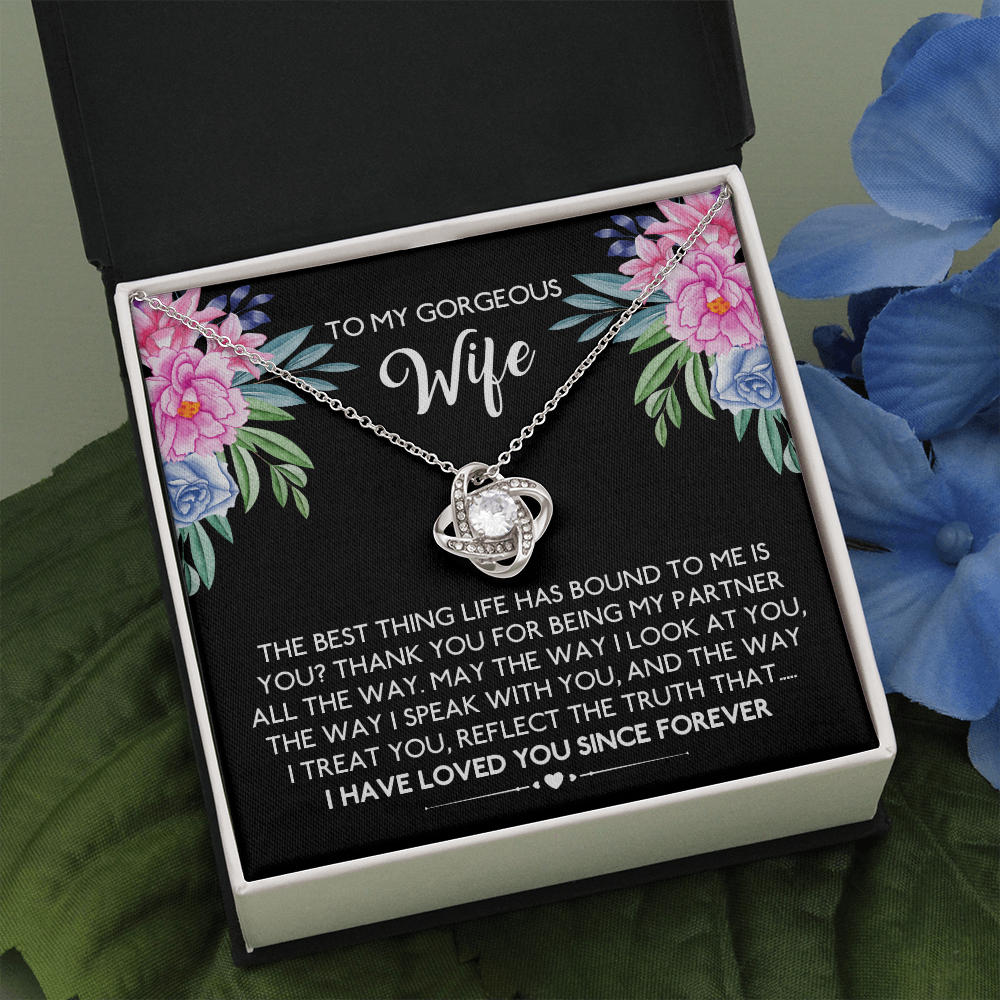 Wife Necklace Gift from Husband with Romantic Message Card