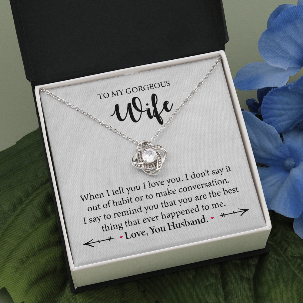 To My Gorgeous Wife Necklace From Husband