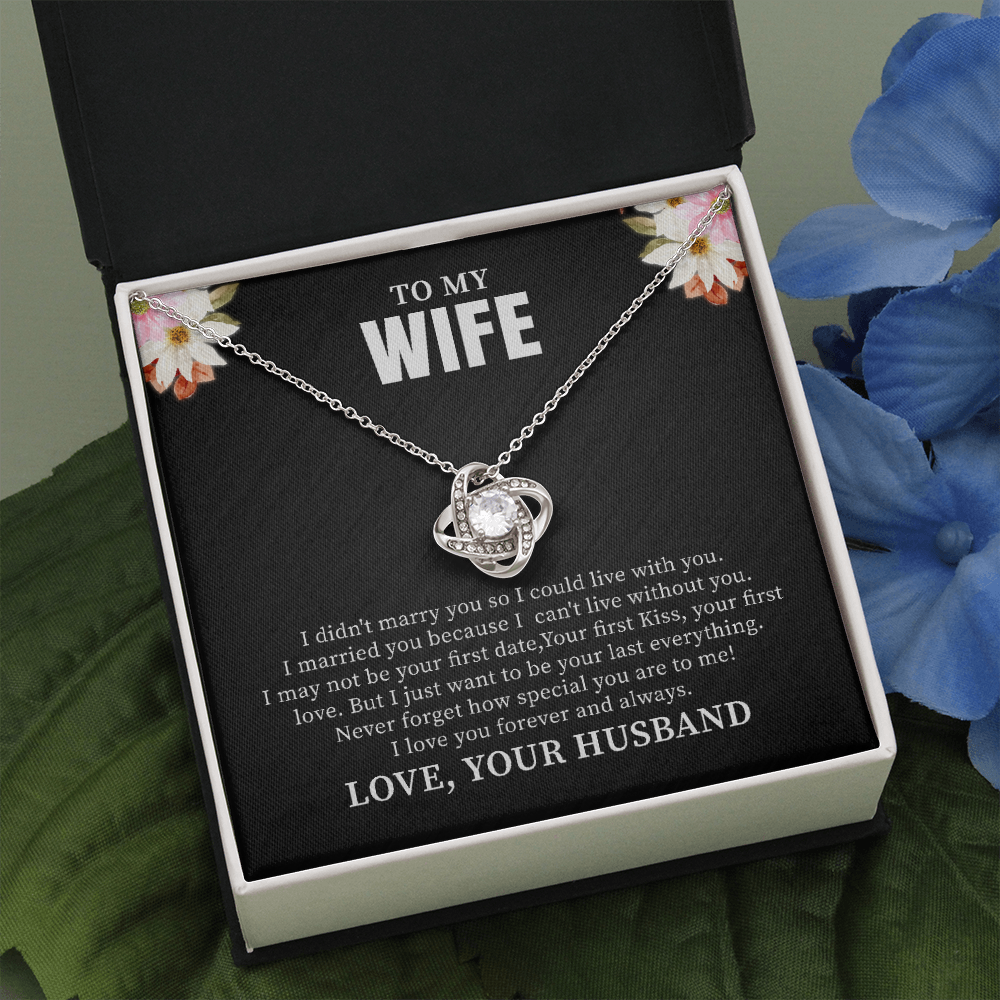 To My Wife Necklace Gift From Husband With Message Card