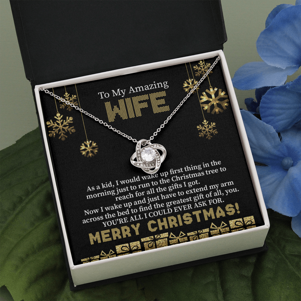 Amazing Wife Christmas Gift Love Knot Necklace From Husband