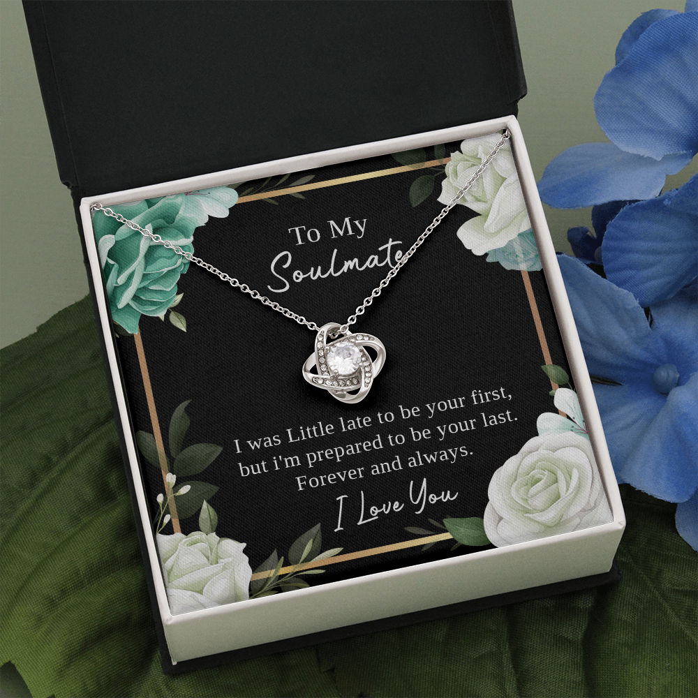 Soulmate Necklace Gift for Her from Husband or Partner with Romantic Message Card