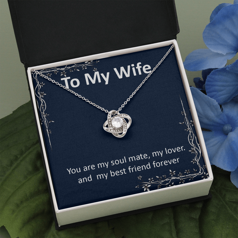 To My Wife Necklace From Husband With Message card