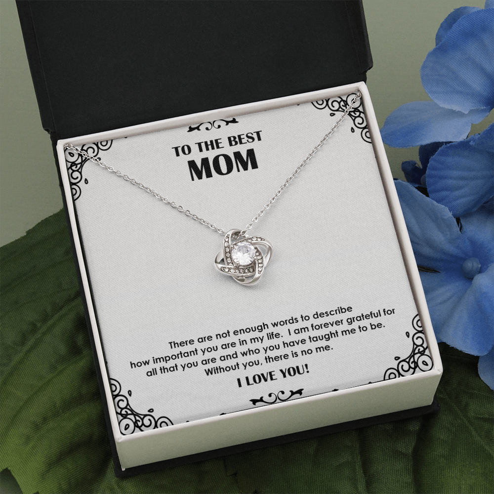 Necklace Gift for Mom from Son or Daughter – To the Best Mom Message Card