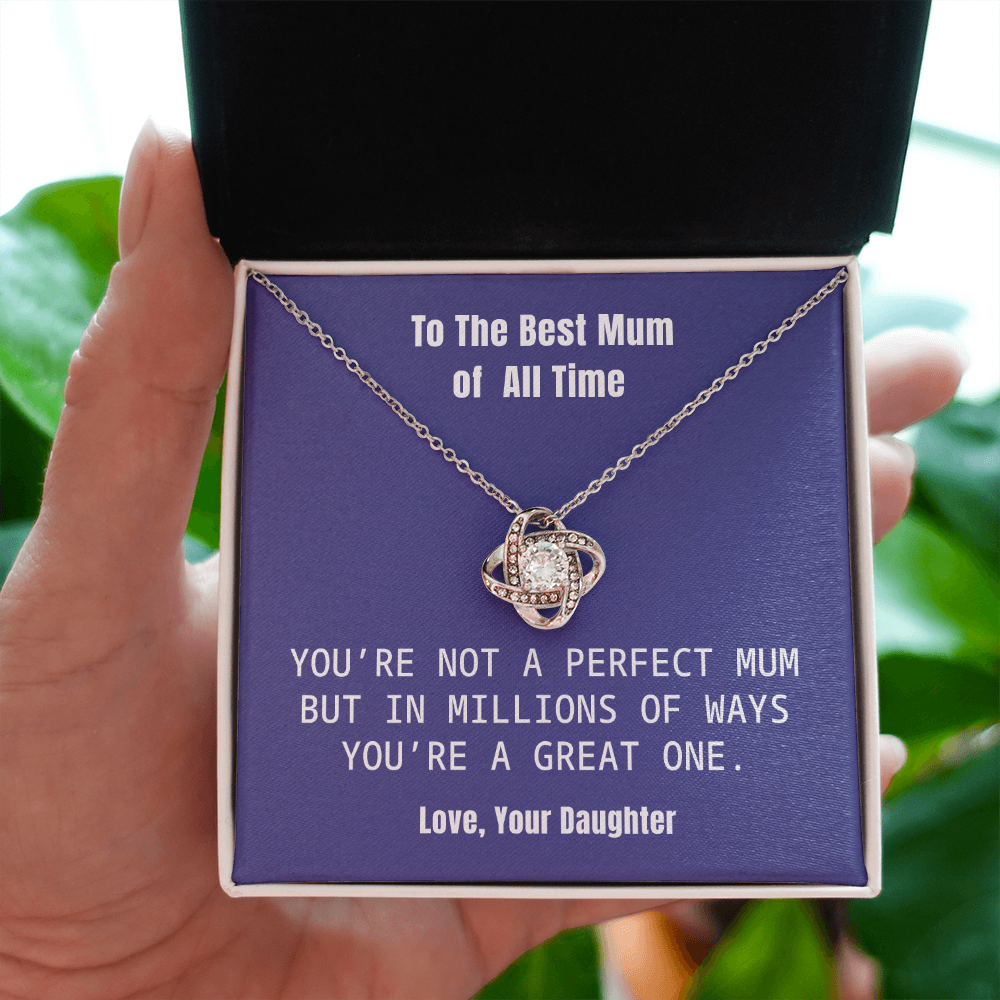 Best Mum Necklace Gift from Daughter with Honest and Loving Message Card