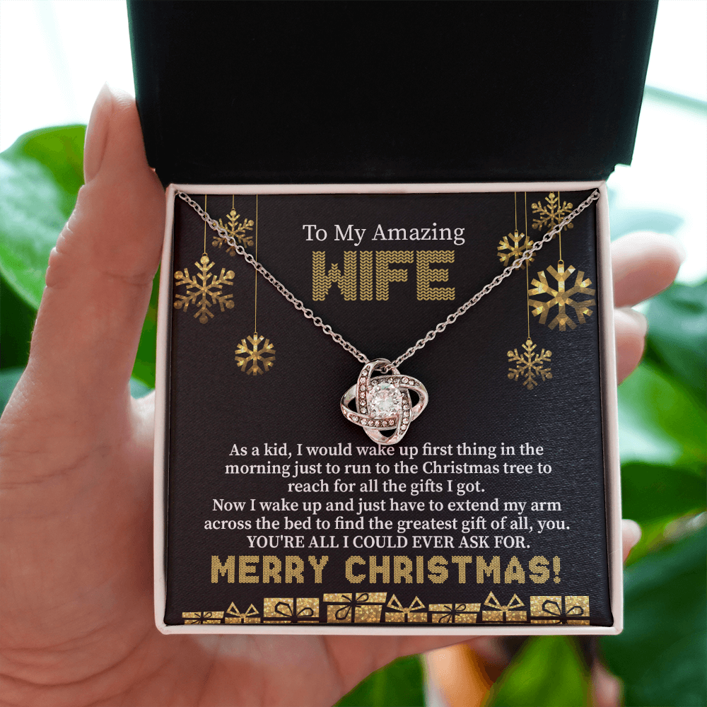 Amazing Wife Christmas Gift Love Knot Necklace From Husband