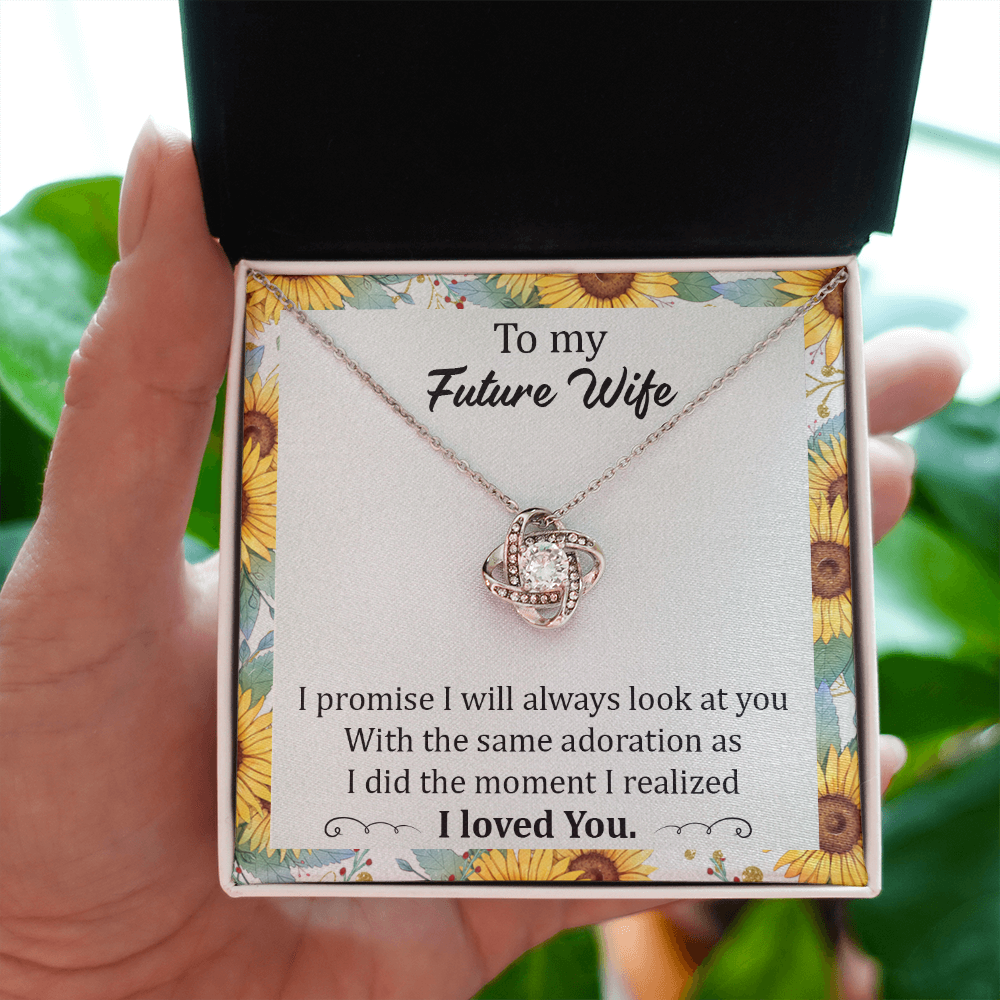 Future Wife Necklace Gift from Fiancé with Romantic Message Card