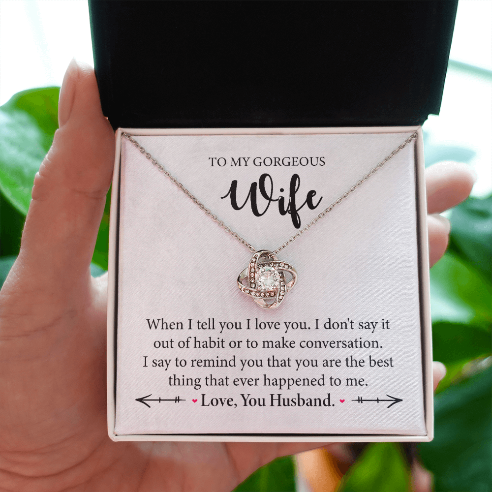 To My Gorgeous Wife Necklace From Husband