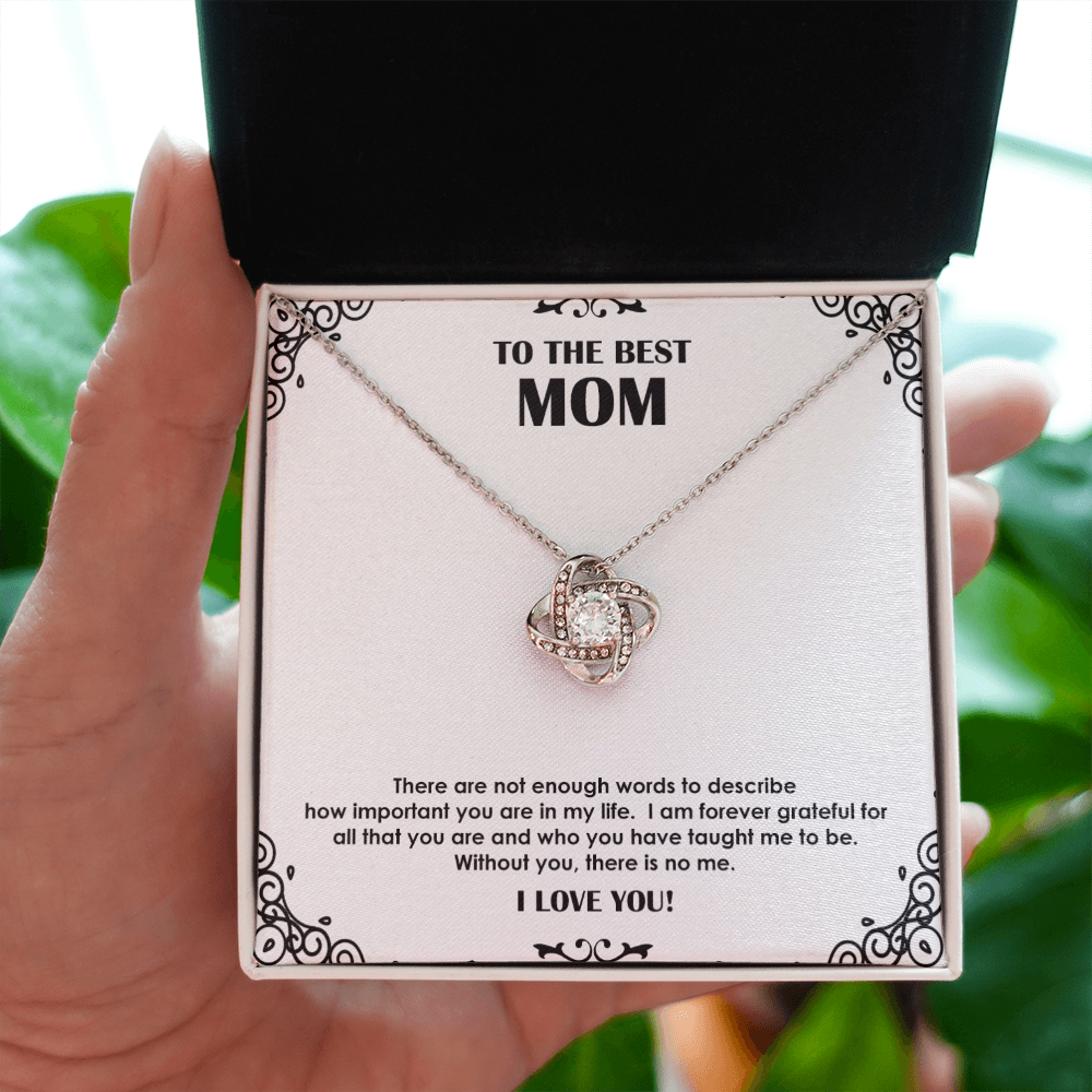 Necklace Gift for Mom from Son or Daughter – To the Best Mom Message Card