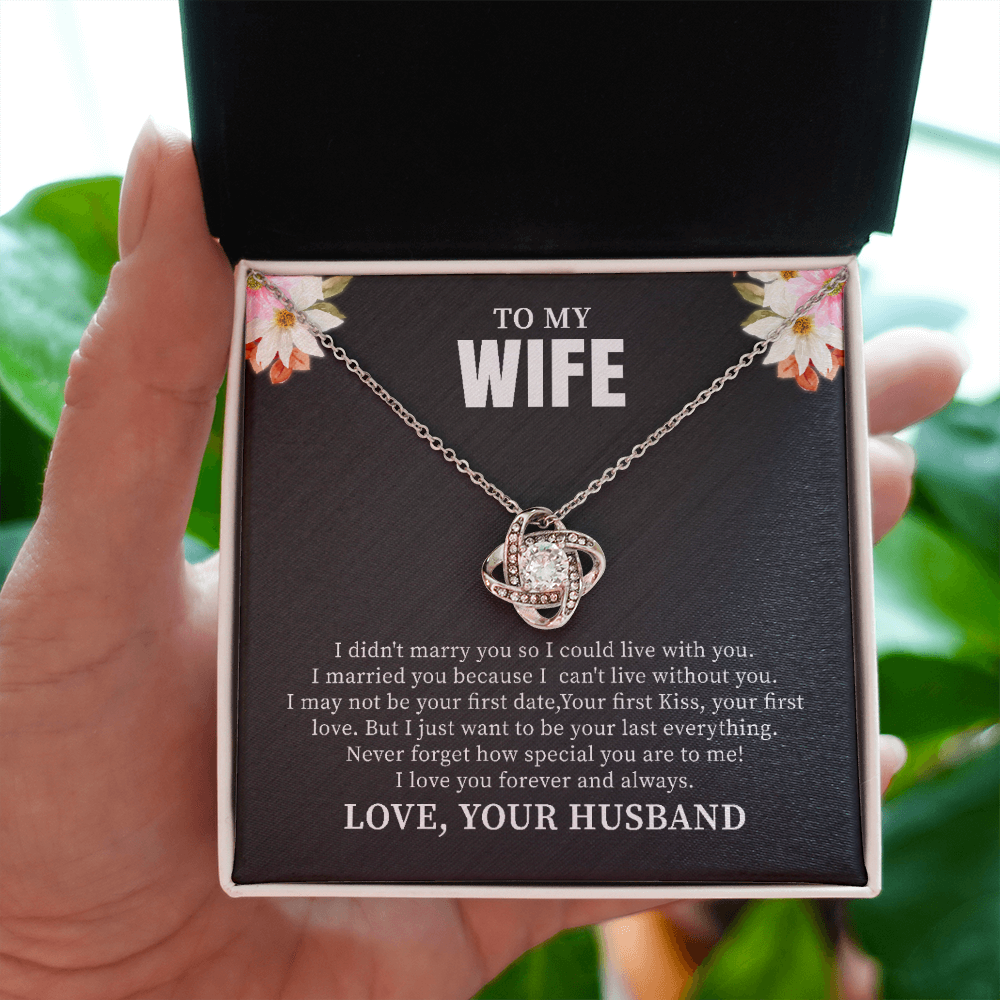 To My Wife Necklace Gift From Husband With Message Card