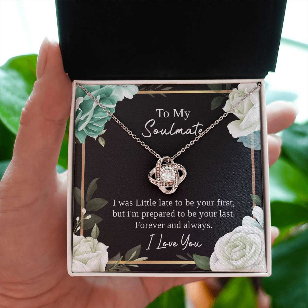 Soulmate Necklace Gift for Her from Husband or Partner with Romantic Message Card