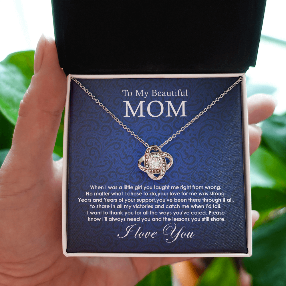 Necklace Gift For Mom From Daughter With Message Card